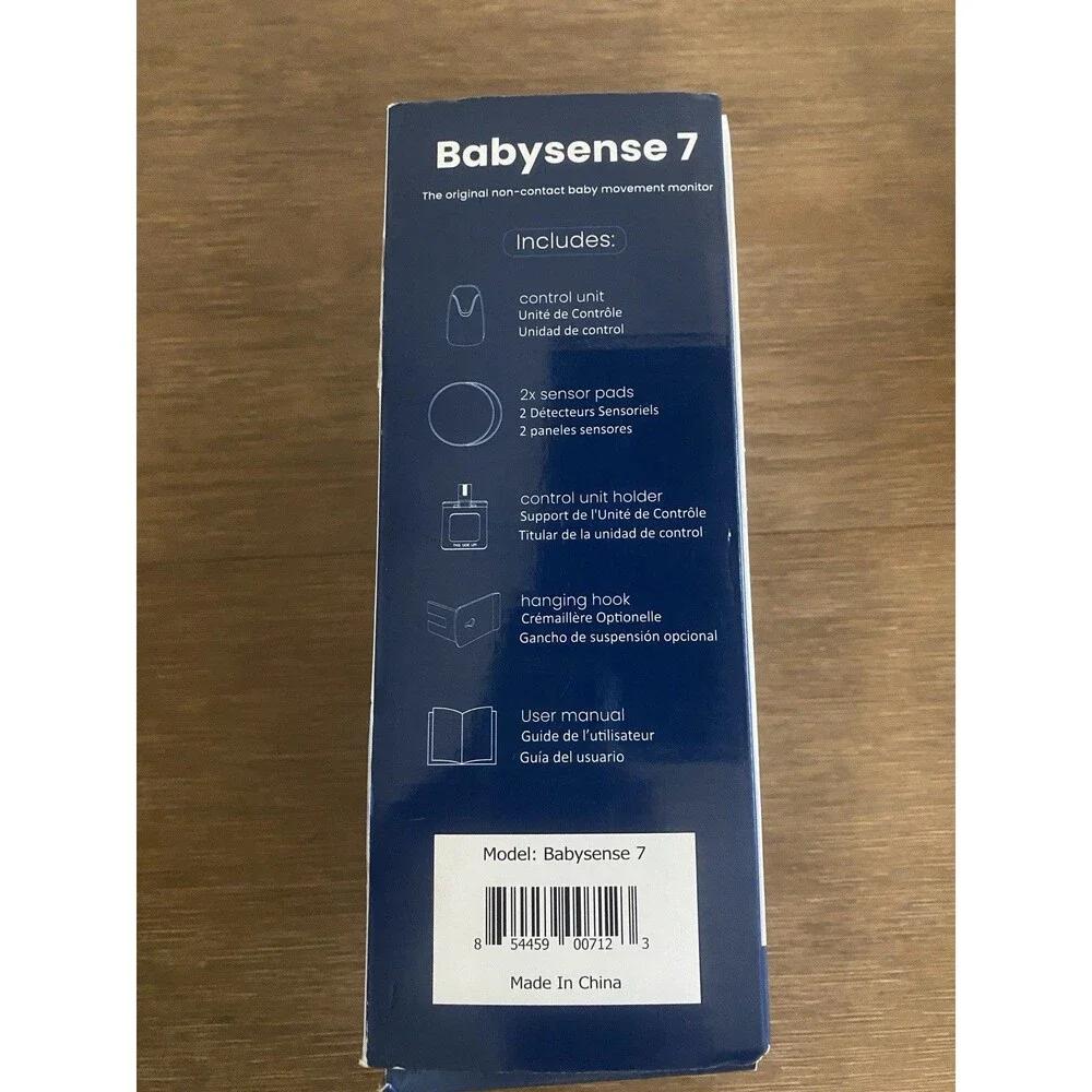 BabySense 7 Movement Baby Monitor - White (BSN-BS7) - New Open Box